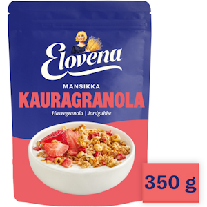 Elovena kauragranola 350g mansikka