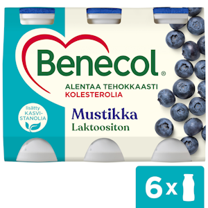 Benecol jogurttijuoma 6x100g mustikka