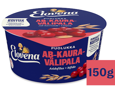 Elovena AB-kauragurtti 150g puolukka gluteeniton