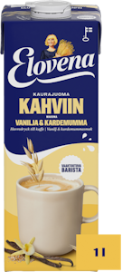 Elovena kaurajuoma kahviin 1l vanilja-kardemumma