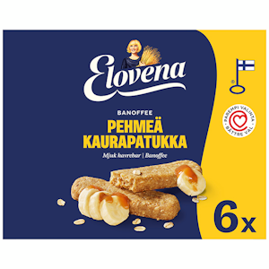 Elovena pehmeä kaurapatukka 6x30g banoffee