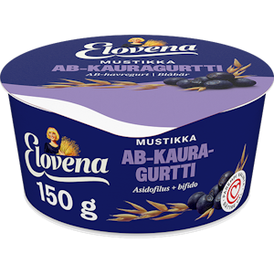 Elovena AB-kauragurtti 150g mustikka gluteeniton