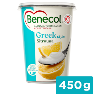 Benecol sitruuna kreikkalaistyylinen jogurtti 450g