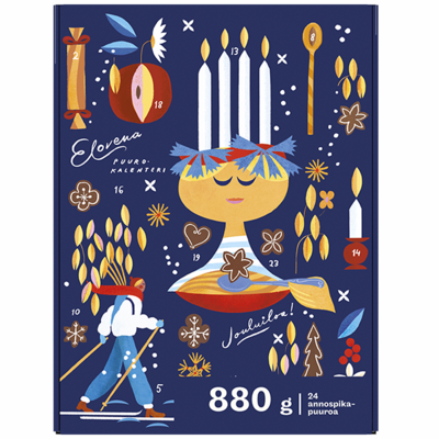 Elovena annospikapuuro joulukalenteri 880g