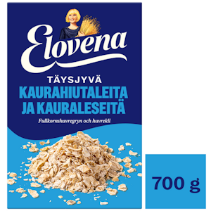 Elovena Täysjyvä kaurahiutaleita ja kauraleseitä 700g