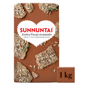 Sunnuntai Karkea täysjyväruisjauho 1 kg