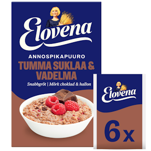 Elovena 6x35g annospikapuuro tumma suklaa-vadelma