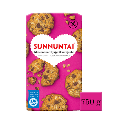Sunnuntai GluteenitonTäysjyväkaurajauho 750g