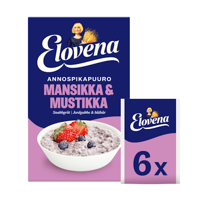 Elovena 6x40g mustikka mansikka