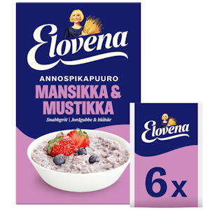 Elovena 6x40g mustikka mansikka