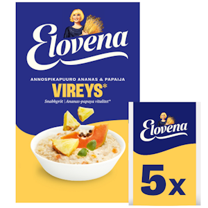 Elovena Annospikapuuro ananas & papaija vireys 5x35g