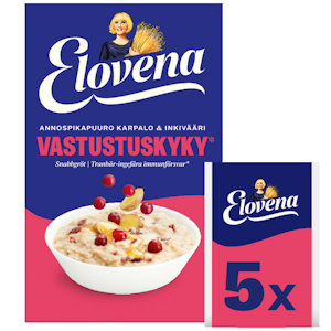 Elovena Annospikapuuro karpalo & inkivääri vastustuskyky 5x35g