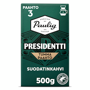 Presidentti Tumma paahto 500g hj 1/4LAVA