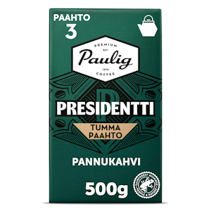 Presidentti Tumma Paahto kahvi 500g pannujauhatus