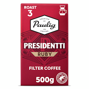 Presidentti Ruby 500g hienojauhettu kahvi RFA