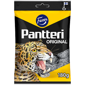 Fazer Pantteri salmiakki karkkipussi 180g