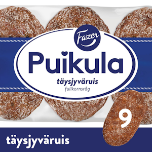 Fazer Puikula Täysjyväruis ruisleipä 9kpl/500g