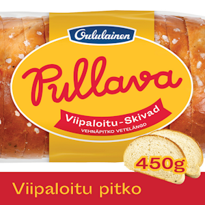 Oululainen Pullava Viipaloitu pitko vehnäpitko 450g