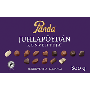 Panda Juhlapöydän konvehteja rasia 800g