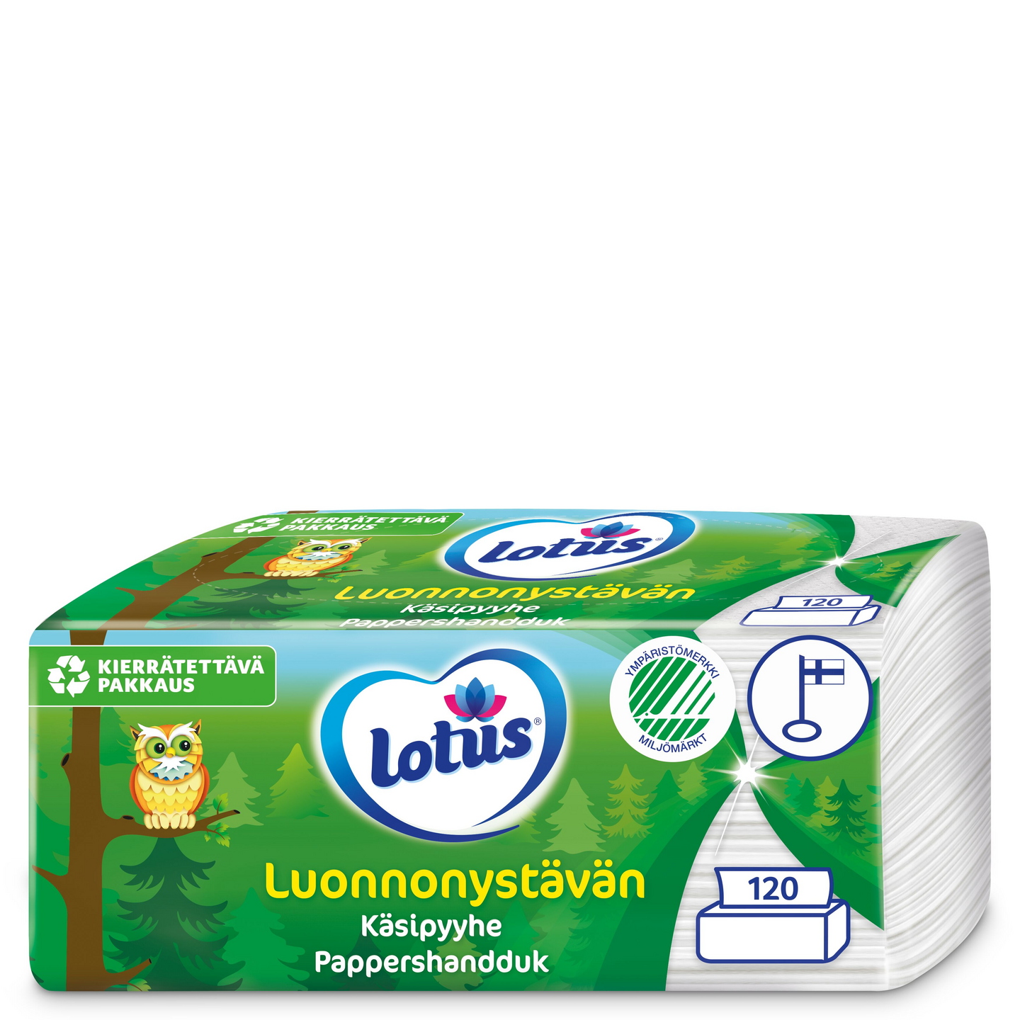 Lotus Luonnonystävän käsipyyhe 120kpl