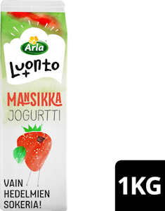 Arla Luonto+ AB jogurtti 1kg mansikka laktoositon