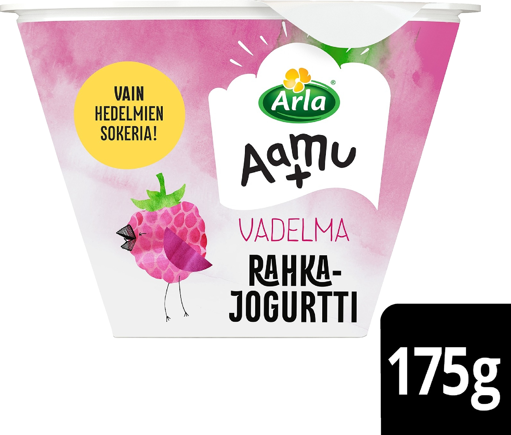 Arla Aamu+ vadelmarahkajogurtti 175g laktoositon