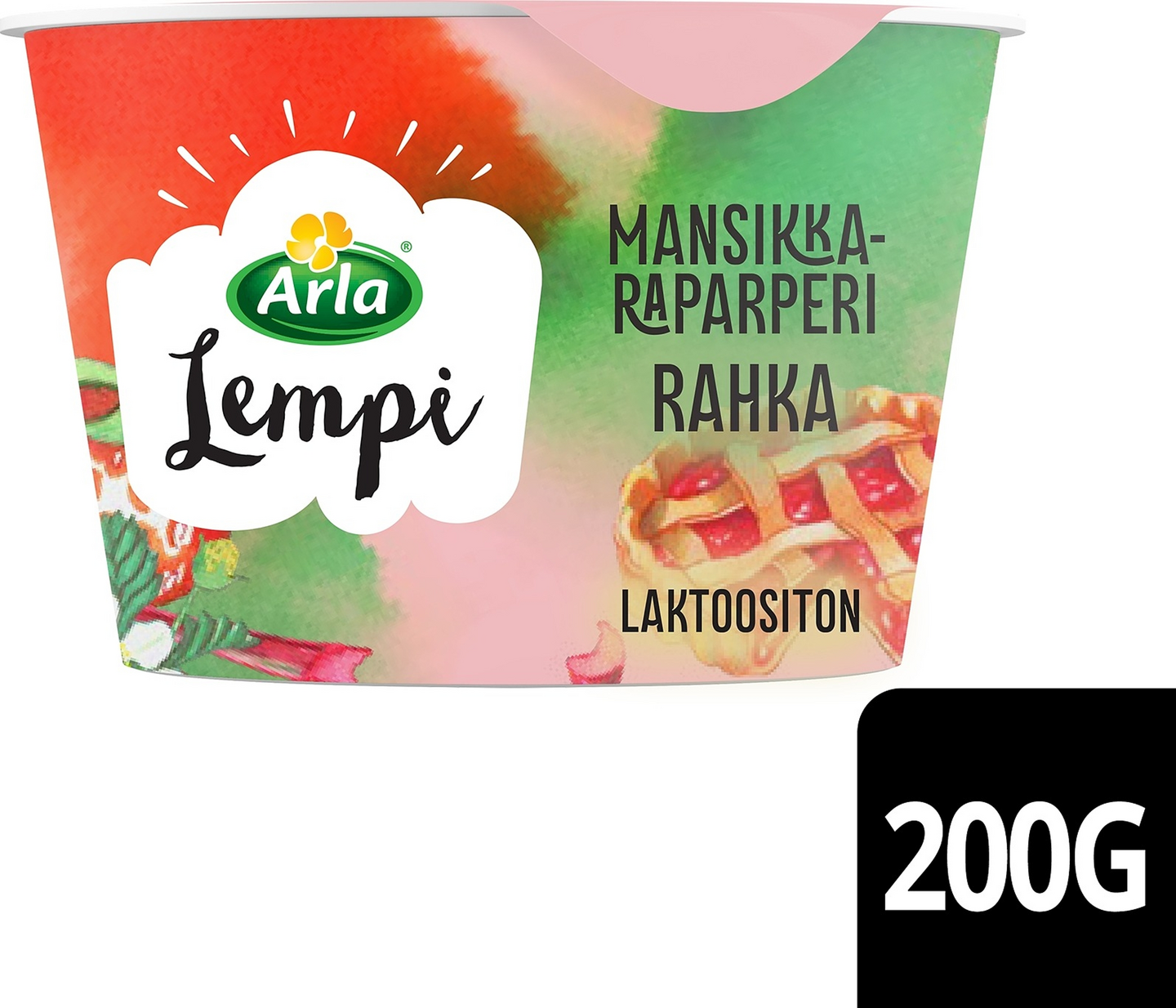 Arla Lempi mansikka-raparperi rahka 200g laktoositon