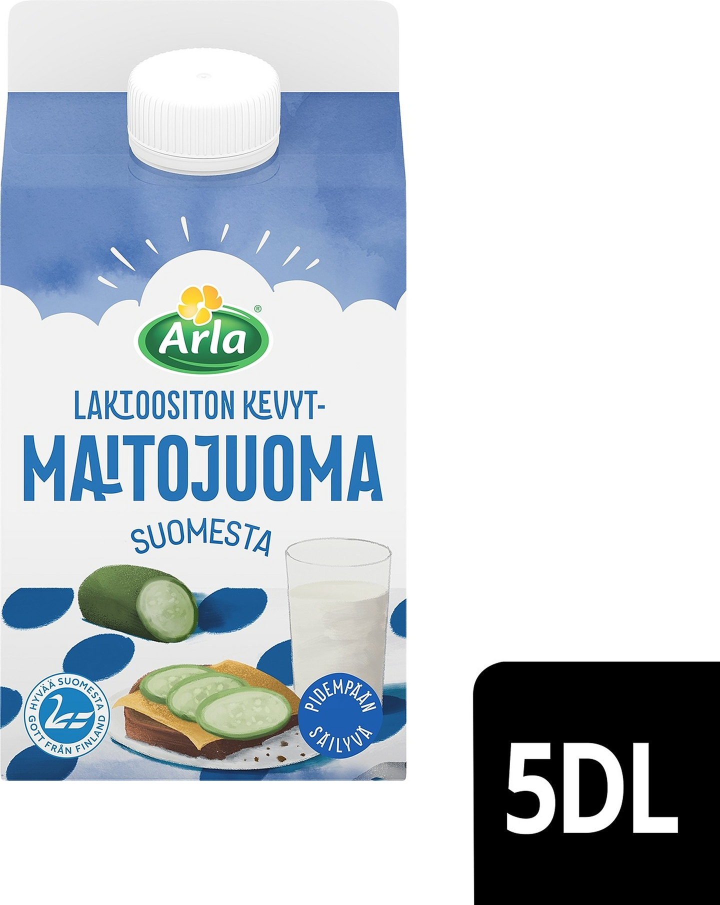 Arla Suomi laktoositon kevytmaitojuoma 5dl