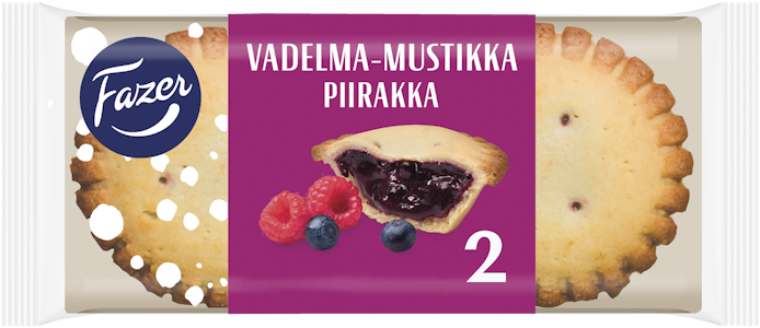 Fazer vadelma-mustikkapiirakka 2kpl/140g