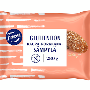 Fazer Gluteeniton kaura-porkkanasämpylä 4kpl/280g kypsä pakaste