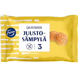 Fazer Gluteeniton juustosämpylä 3kpl/215g pakaste