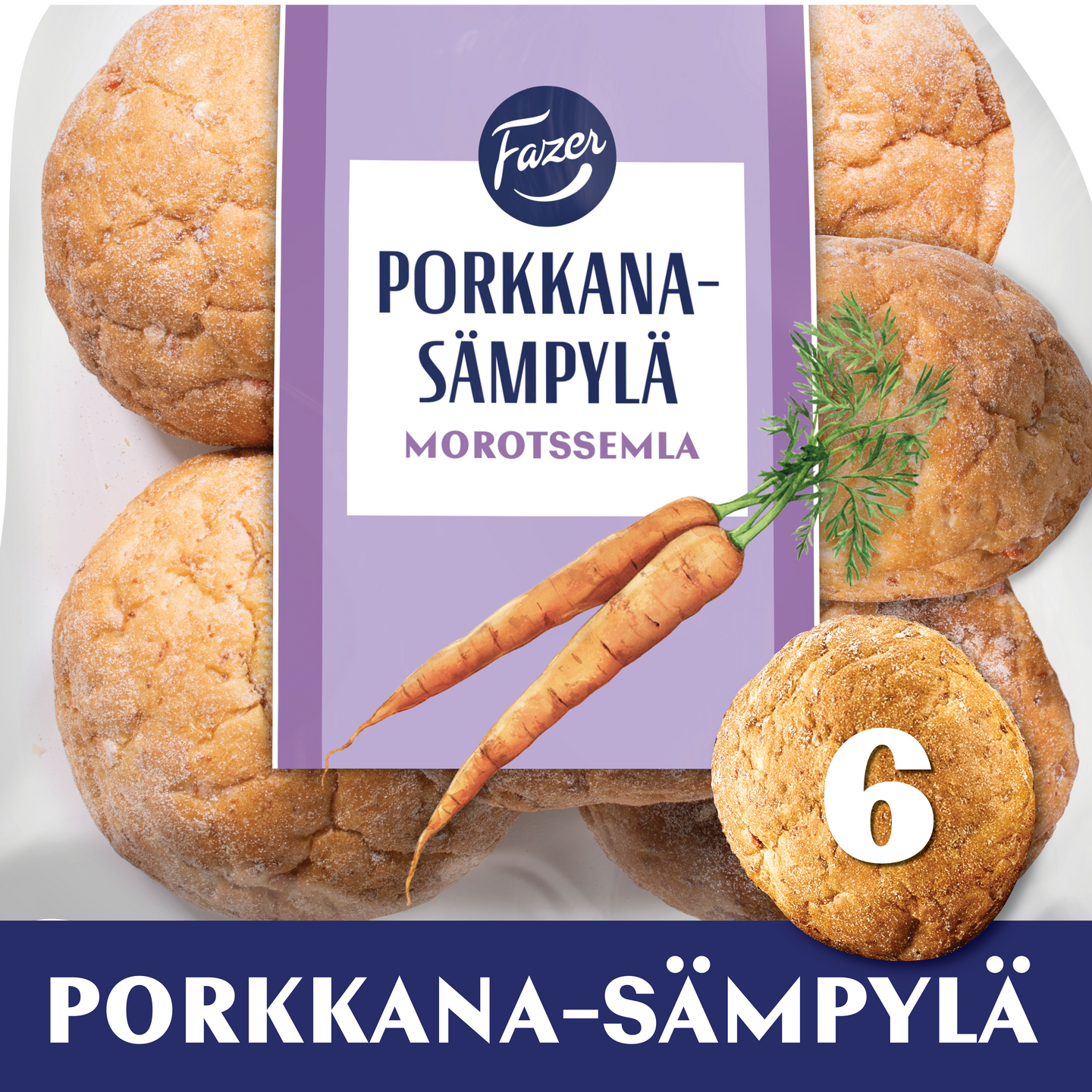 Fazer porkkanasämpylä 6kpl/360g