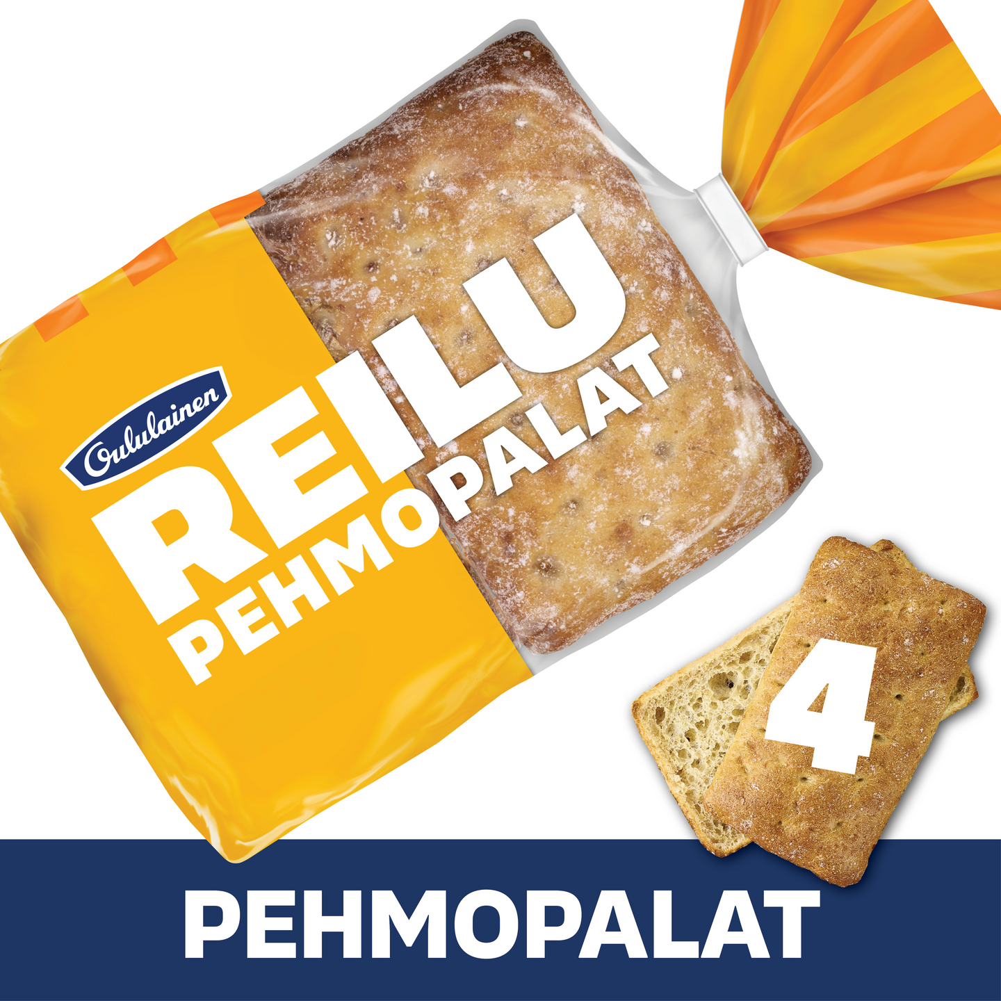 Oululainen Reilu Pehmopalat Kaura kauraleipä 4kpl/230g