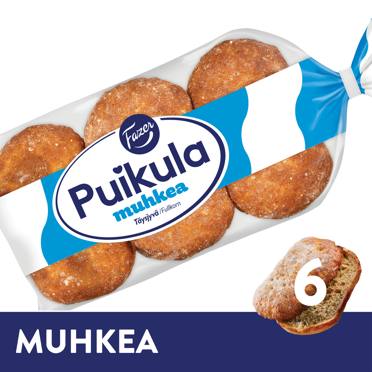 Fazer Puikula Muhkea Täysjyvä 6kpl/360g