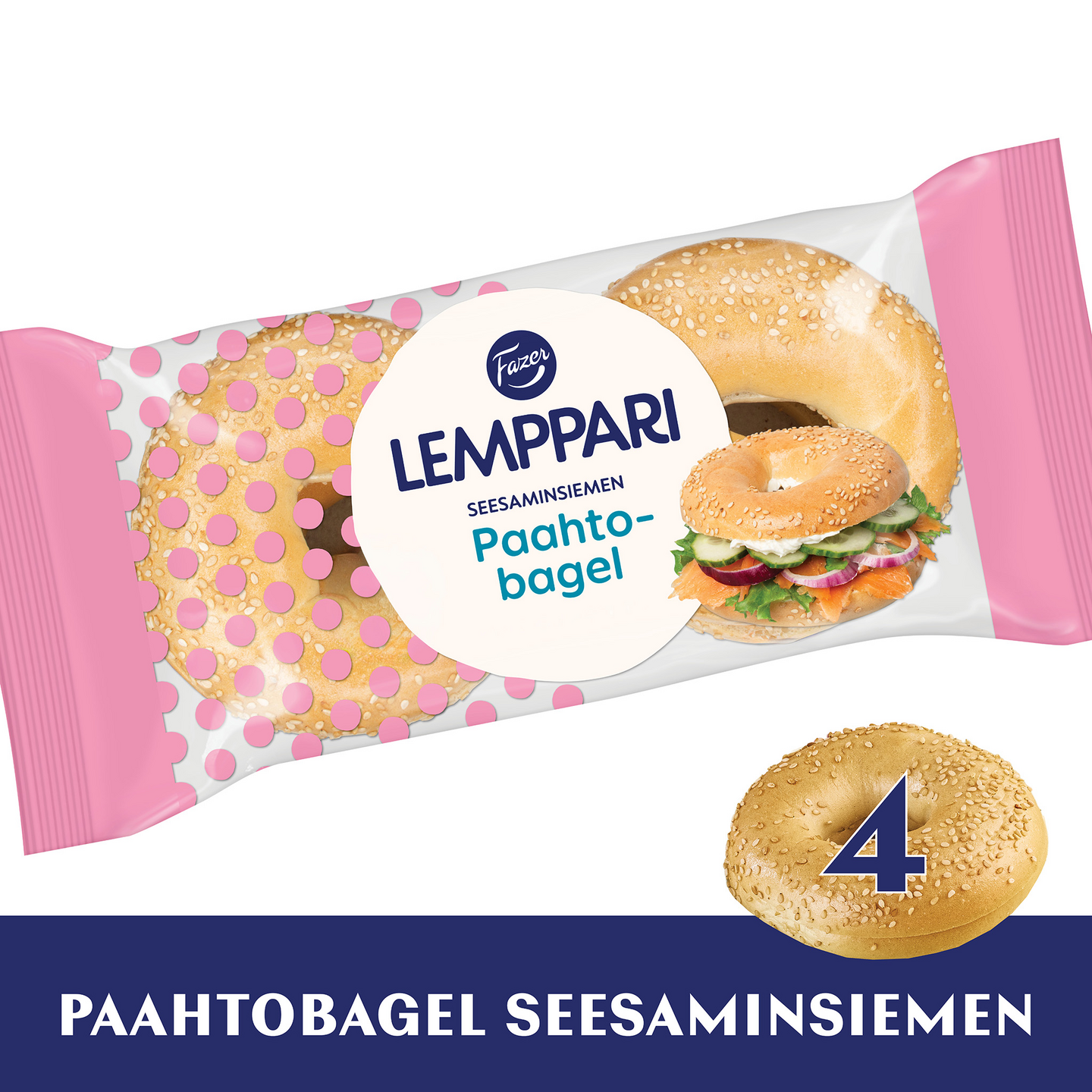 Fazer Lemppari Paahtobagel Seesaminsiemen 4kpl 260g