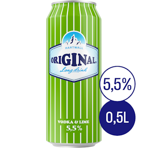 Hartwall Original Long Drink Vodka-Lime 5,5% 0,5l