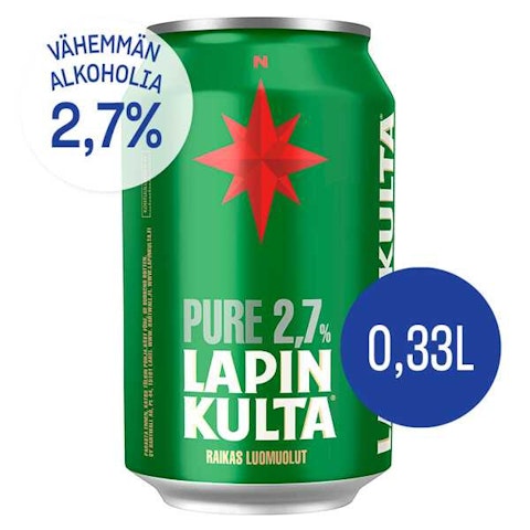 Lapin Kulta Pure 2,7% 0,33l