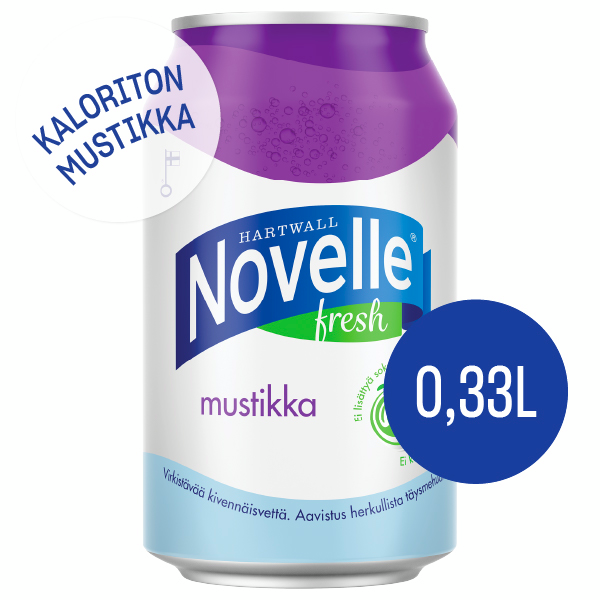 Hartwall Novelle Fresh mustikka kivennäisvesi 0,33l