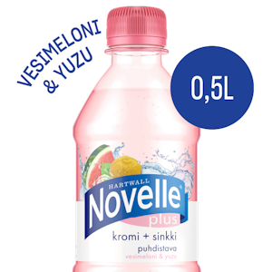 Hartwall Novelle Plus Kromi+Sinkki Vesimeloni-Yuzu 0,5l