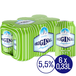 Hartwall Original Long Drink Vodka-Lime 5,5% 0,33l 6-pack