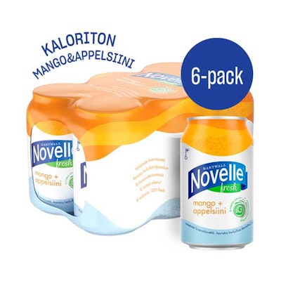 Hartwall Novelle Fresh mango-appelsiini 0,33l 6-pack