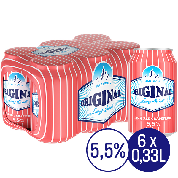 Hartwall Original Long Drink Red Grapefruit 5,5% 0,33l 6-pack