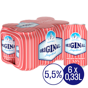 Hartwall Original Long Drink Red Grapefruit 5,5% 0,33l 6-pack