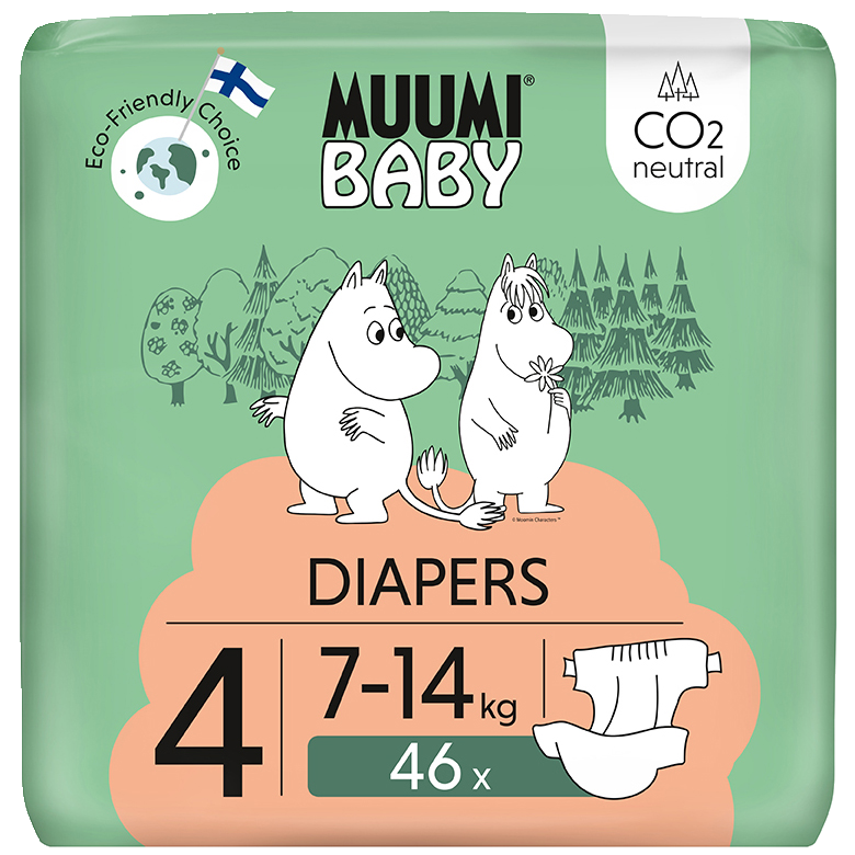 Muumi Baby 46kpl teippivaippa 4 7-14kg