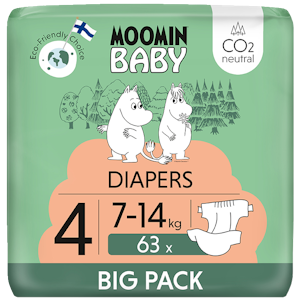 Moomin Baby teippivaippa S4 63kpl 7-14kg Big Pack