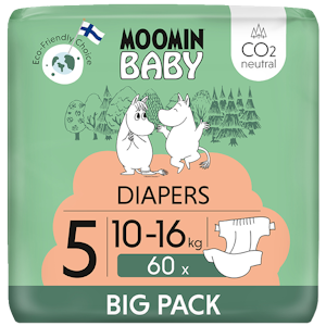 Moomin Baby teippivaippa S5 60kpl 10-16kg Big Pack