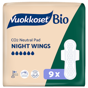 Vuokkoset Bio Night Wings yöside 9 kpl