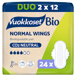 Vuokkoset Bio Normal Wings ohutside 2x12 kpl