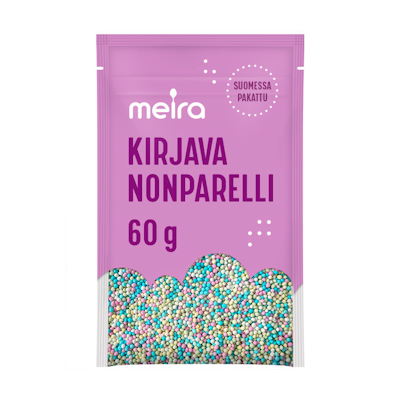 Meira kirjava nonparelli 60g leivontakoriste pussi