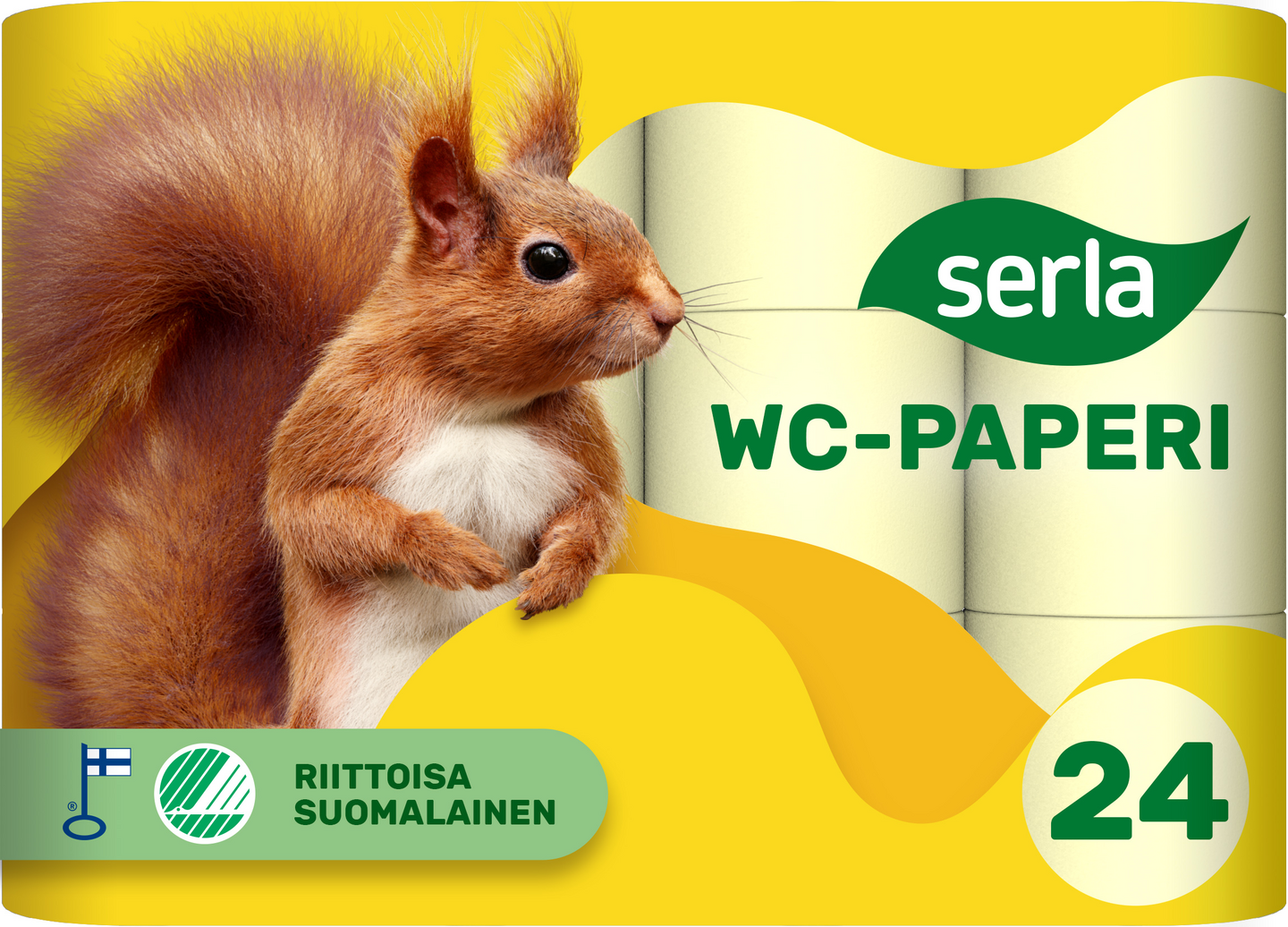 Serla wc-paperi 24rl keltainen